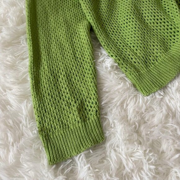 Suckle Openwork Cardigan M Light Green Outerwear - Picture 4 of 7